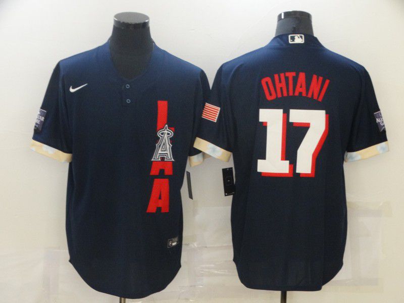 Men Los Angeles Angels #17 Ohtani Blue 2021 All Star Game Nike MLB Jersey